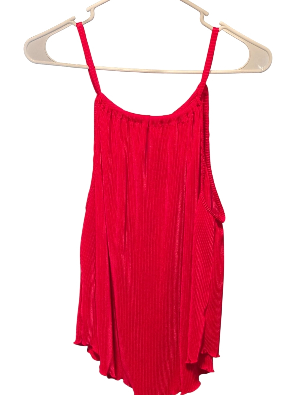 No Boundaries Hot Pink Pleated Tank